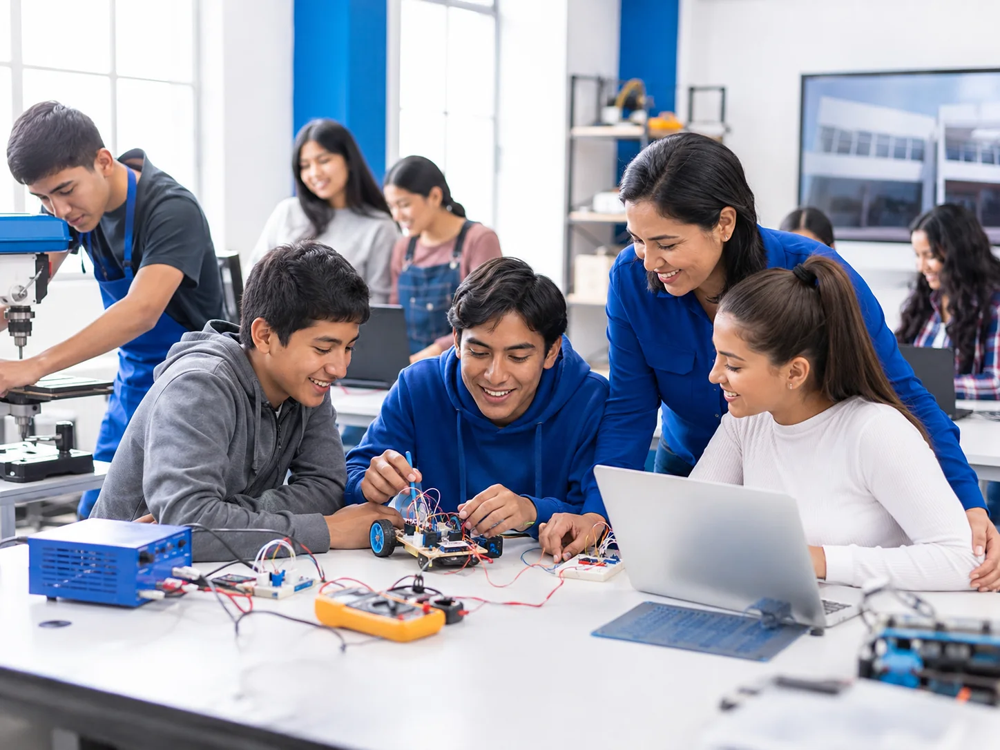 Jóvenes capacitándose en un centro municipal